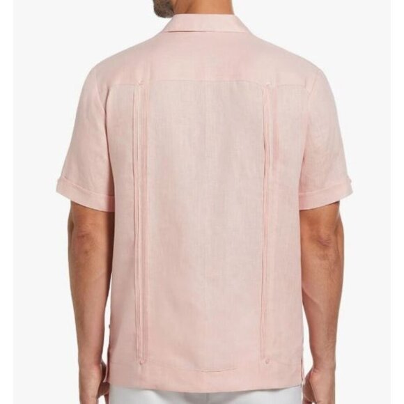 Cubavera 100% Linen Short Sleeve Button-Down Guayabera Shirt Men Size XL NWT - Picture 2 of 14